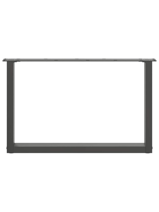 Nohy konferenčního stolku ve tvaru u 2 ks antracitové 70 x (42-43) cm ocelové