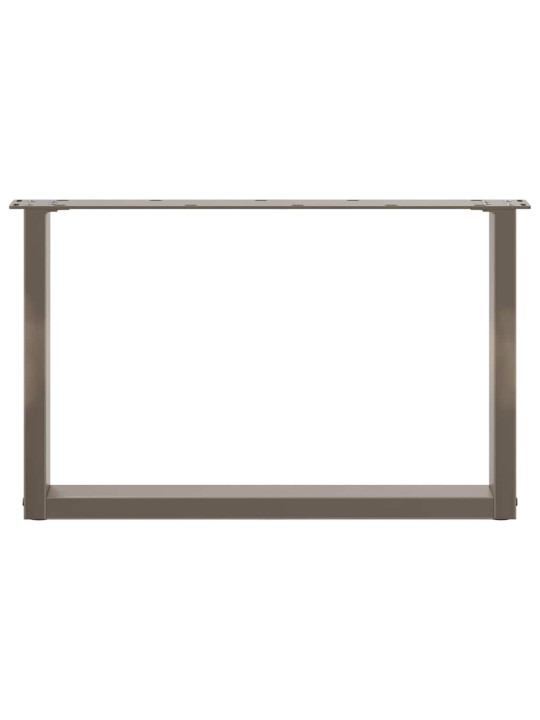 Nohy konferenčního stolku ve tvaru u, 2 ks, přírodní ocel, 70 x (42-43) cm, ocel