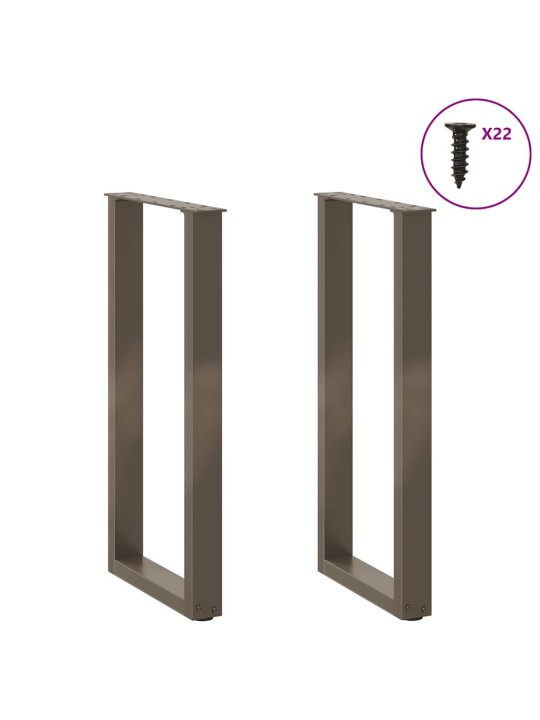 Nohy konzolového stolku ve tvaru u 2 ks přírodní ocel 38 x (72-73) cm ocel