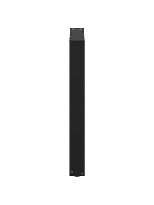 Nohy k jídelnímu stolu ve tvaru u, 2 ks, černé, 50 x (72-73) cm, ocel