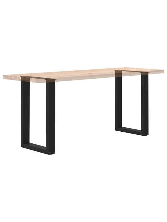 Nohy k jídelnímu stolu ve tvaru u, 2 ks, černé, 50 x (72-73) cm, ocel