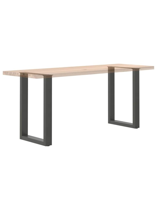 Nohy k jídelnímu stolu ve tvaru u 2 ks antracitové 50 x (72-73) cm ocelové