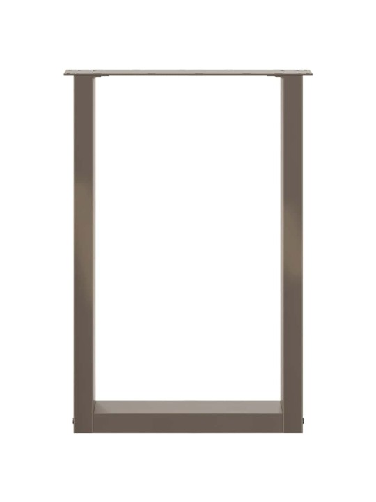 Nohy k jídelnímu stolu ve tvaru u, 2 ks, přírodní ocel, 50 x (72-73) cm, ocel