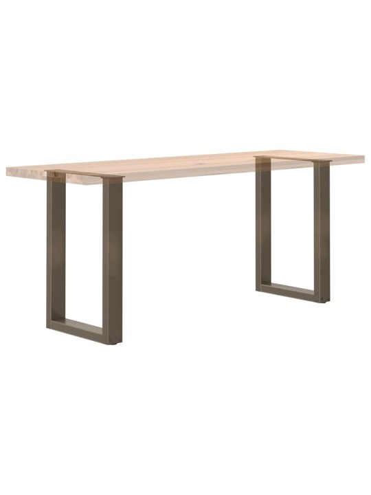 Nohy k jídelnímu stolu ve tvaru u, 2 ks, přírodní ocel, 50 x (72-73) cm, ocel