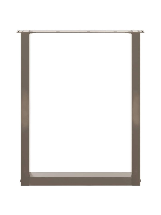Nohy k jídelnímu stolu ve tvaru u, 2 ks, přírodní ocel, 60 x (72-73) cm, ocel