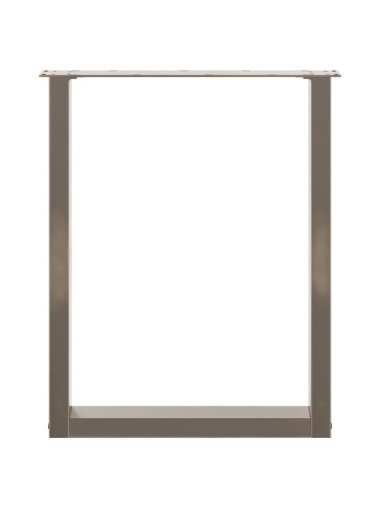 Nohy k jídelnímu stolu ve tvaru u, 2 ks, přírodní ocel, 70 x (72-73) cm, ocel