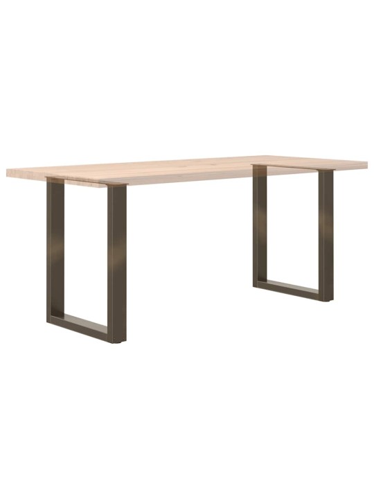 Nohy k jídelnímu stolu ve tvaru u, 2 ks, přírodní ocel, 70 x (72-73) cm, ocel