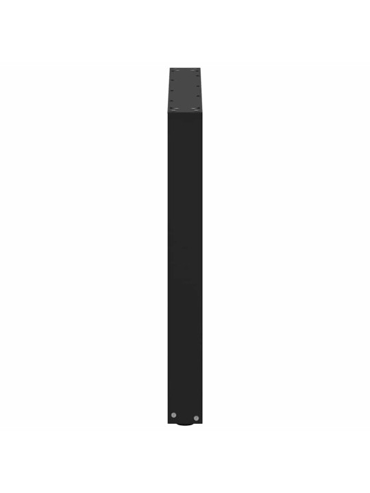 Nohy k jídelnímu stolu ve tvaru u, 2 ks, černé, 80 x (72-73) cm, ocel