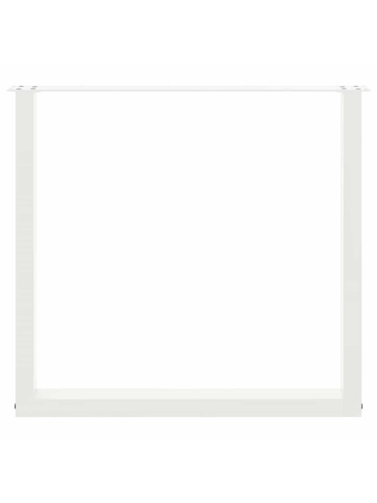 Nohy k jídelnímu stolu ve tvaru u, 2 ks, bílé, 80 x (72-73) cm, ocel