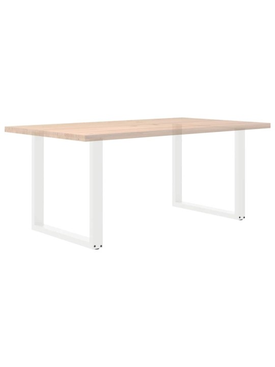 Nohy k jídelnímu stolu ve tvaru u, 2 ks, bílé, 80 x (72-73) cm, ocel
