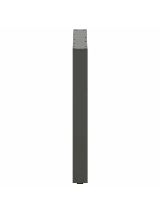Nohy k jídelnímu stolu ve tvaru u, 2 ks, antracitové, 80 x (72-73) cm, ocel
