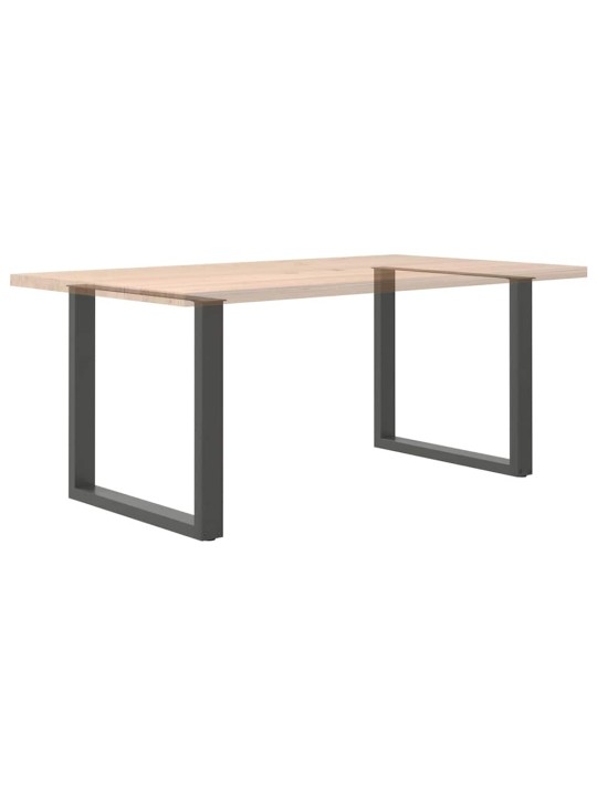 Nohy k jídelnímu stolu ve tvaru u, 2 ks, antracitové, 80 x (72-73) cm, ocel