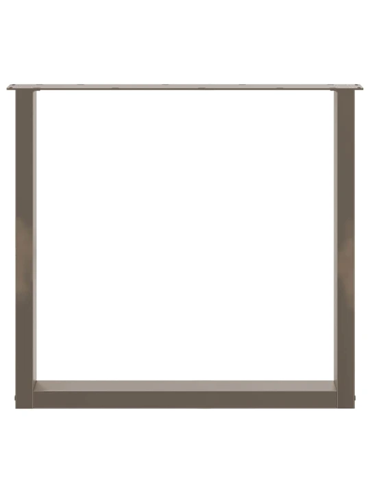 Nohy k jídelnímu stolu ve tvaru u, 2 ks, přírodní ocel, 80 x (72-73) cm, ocel