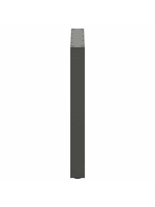 Nohy k jídelnímu stolu ve tvaru u, 2 ks, antracitové, 90 x (72-73) cm, ocel
