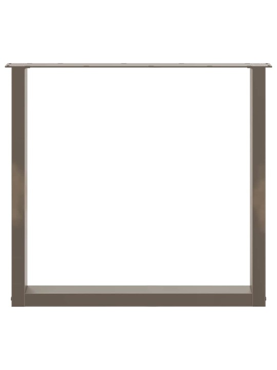 Nohy k jídelnímu stolu ve tvaru u, 2 ks, přírodní ocel, 90 x (72-73) cm, ocel
