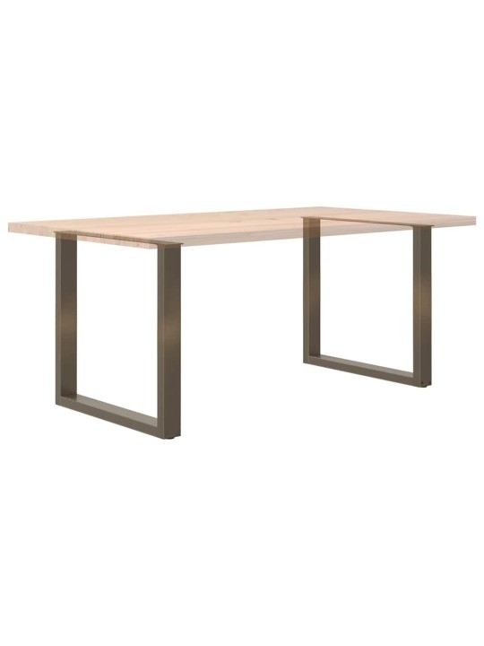 Nohy k jídelnímu stolu ve tvaru u, 2 ks, přírodní ocel, 90 x (72-73) cm, ocel
