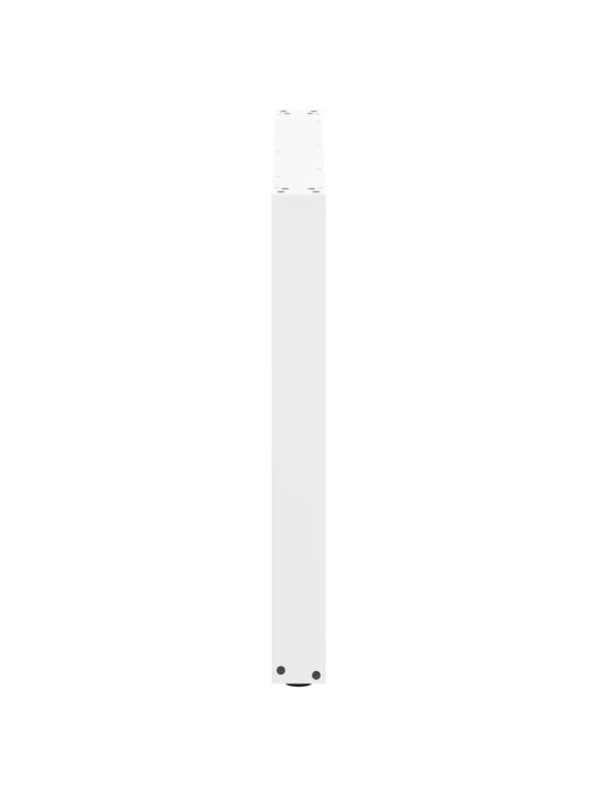 Nohy k jídelnímu stolu ve tvaru u, 2 ks, bílé, 100 x (72-73) cm, ocel