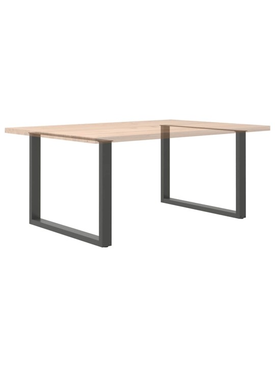 Nohy k jídelnímu stolu ve tvaru u 2 ks antracitové 100 x (72-73) cm ocelové