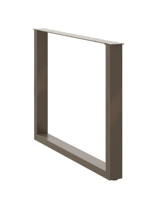 Nohy k jídelnímu stolu ve tvaru u, 2 ks, přírodní ocel, 100 x (72-73) cm, ocel