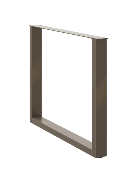 Nohy k jídelnímu stolu ve tvaru u, 2 ks, přírodní ocel, 100 x (72-73) cm, ocel