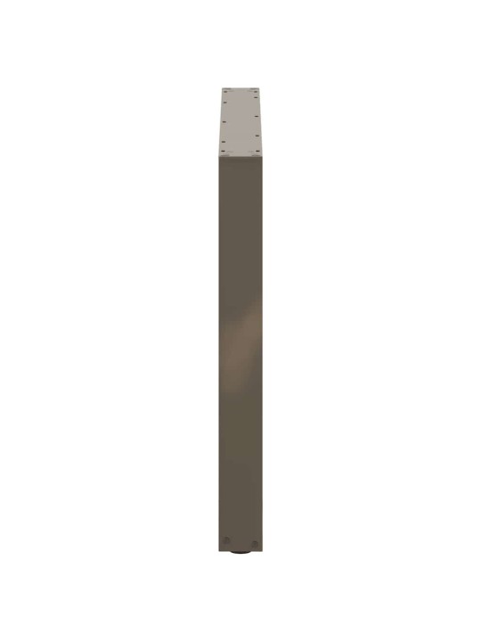 Nohy k jídelnímu stolu ve tvaru u, 2 ks, přírodní ocel, 100 x (72-73) cm, ocel