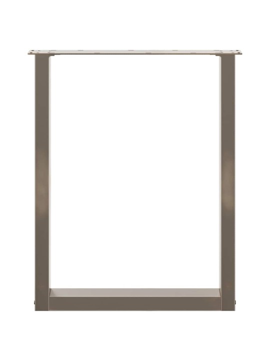 Nohy k jídelnímu stolu ve tvaru u, 3 ks, přírodní ocel, 70 x (72-73) cm, ocel