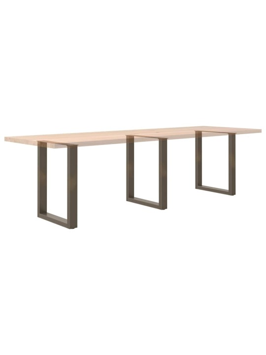 Nohy k jídelnímu stolu ve tvaru u, 3 ks, přírodní ocel, 70 x (72-73) cm, ocel