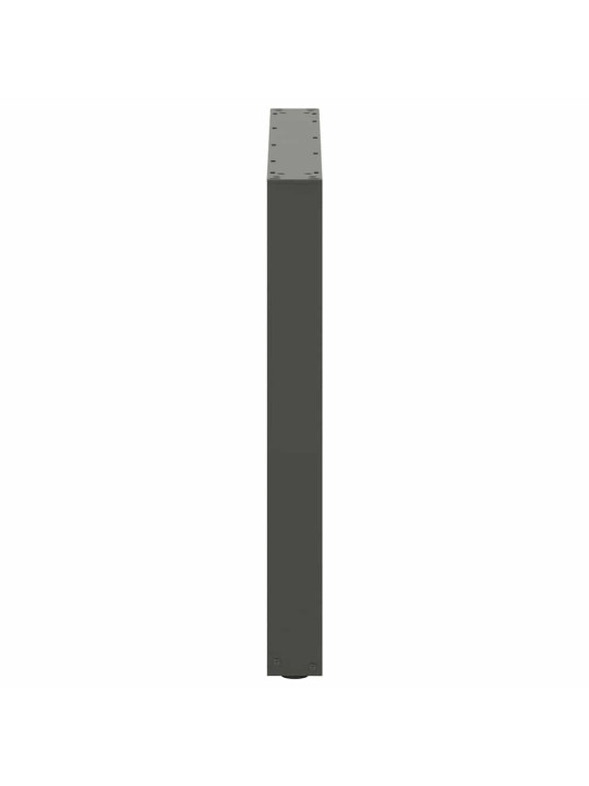 Nohy k jídelnímu stolu ve tvaru u, 3 ks, antracitové, 80 x (72-73) cm, ocel