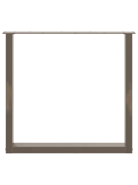 Nohy k jídelnímu stolu ve tvaru u, 3 ks, přírodní ocel, 80 x (72-73) cm, ocel