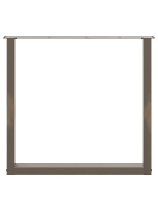 Nohy k jídelnímu stolu ve tvaru u, 3 ks, přírodní ocel, 90 x (72-73) cm, ocel