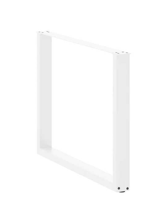 Nohy k jídelnímu stolu ve tvaru u, 2 ks, bílé, 100 x (72-73) cm, ocel