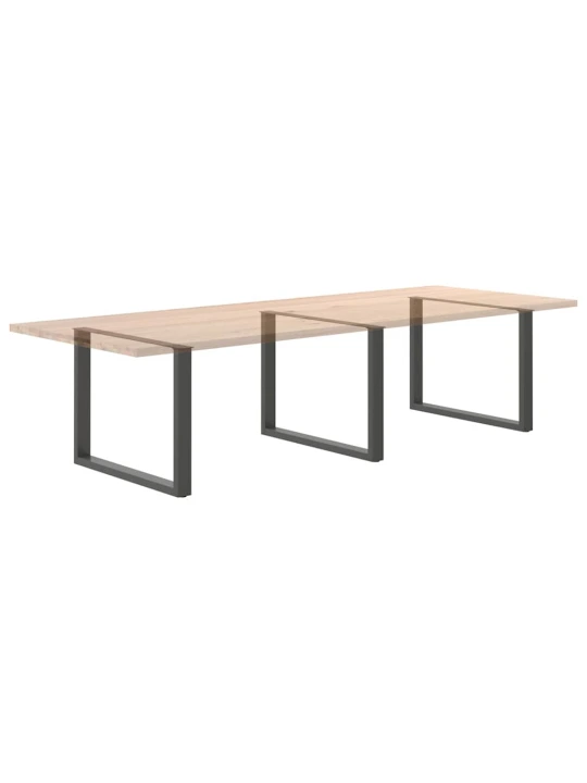 Nohy k jídelnímu stolu ve tvaru u 2 ks antracitové 100 x (72-73) cm ocelové