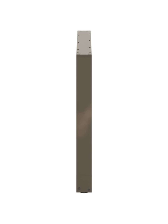 Nohy k jídelnímu stolu ve tvaru u, 3 ks, přírodní ocel, 100 x (72-73) cm, ocel