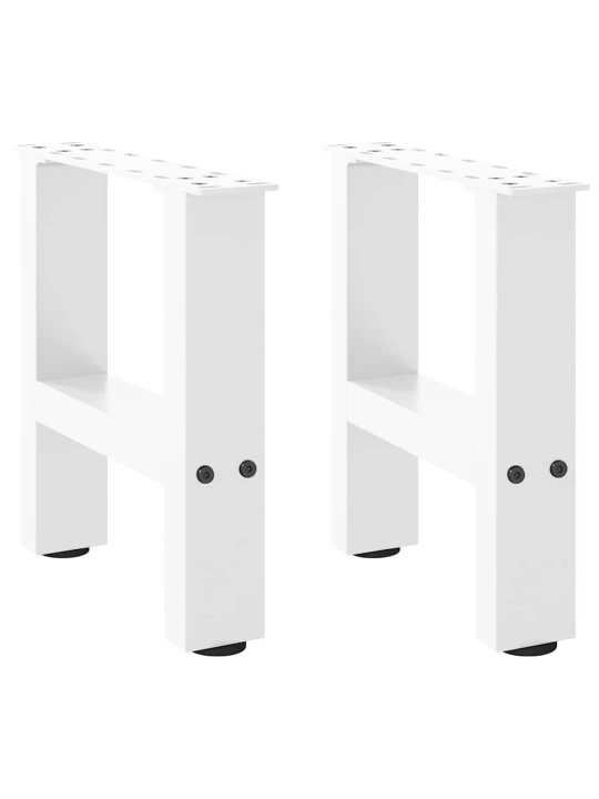 Nohy ke konferenčnímu stolku bílé 2 ks 30 x (30-31) cm ocelové