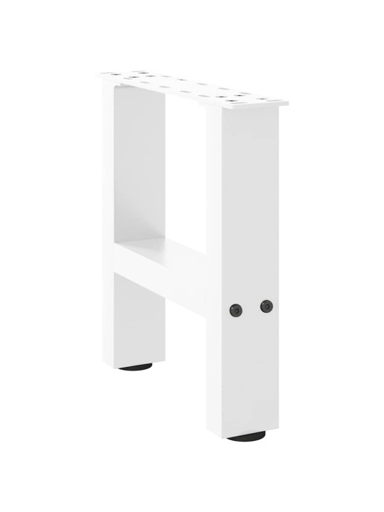 Nohy ke konferenčnímu stolku bílé 2 ks 30 x (30-31) cm ocelové