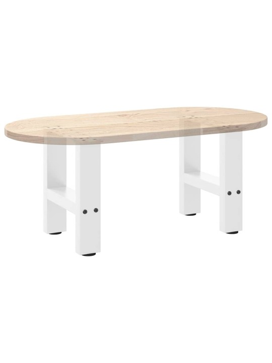 Nohy ke konferenčnímu stolku bílé 2 ks 30 x (30-31) cm ocelové