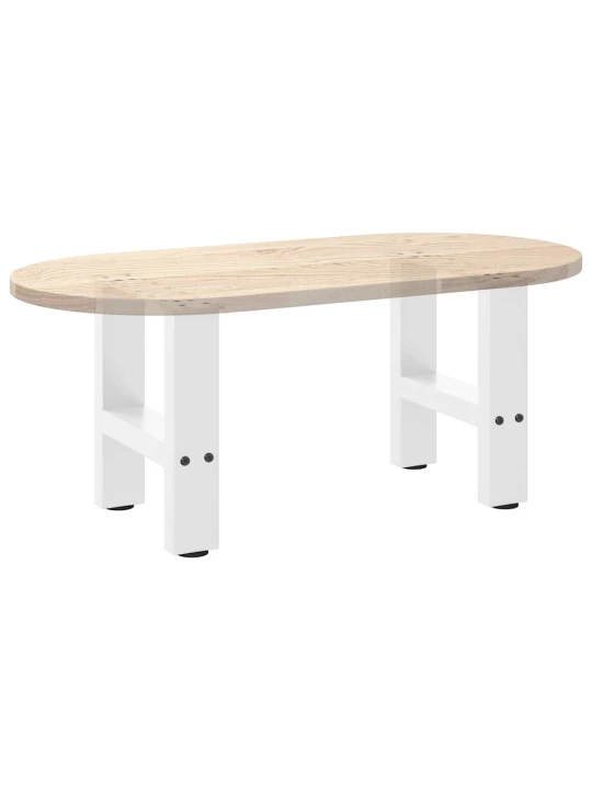 Nohy ke konferenčnímu stolku bílé 2 ks 30 x (30-31) cm ocelové