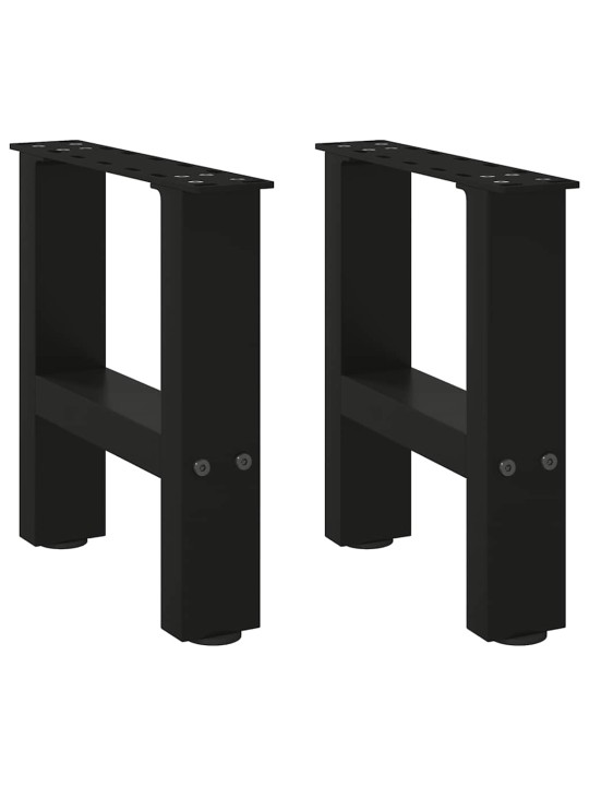Nohy konferenčního stolku černé 2 ks 40 x (30-31) cm ocelové