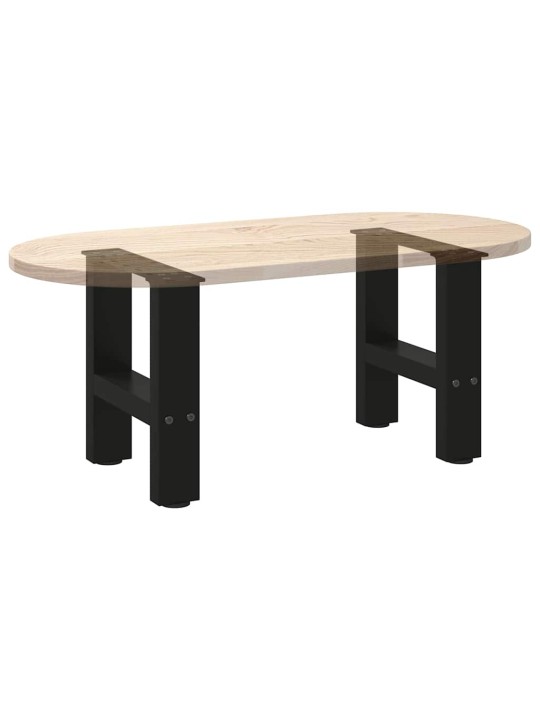 Nohy konferenčního stolku černé 2 ks 40 x (30-31) cm ocelové