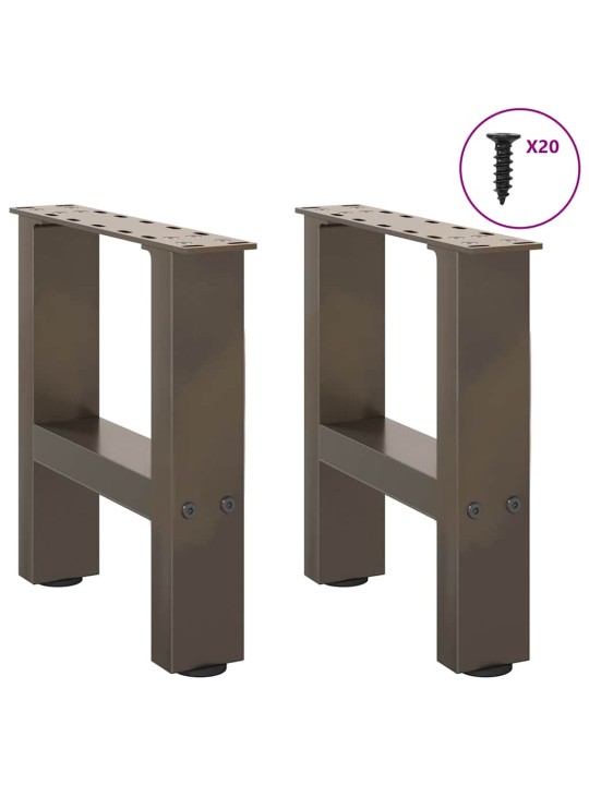 Nohy konferenčního stolku z přírodní oceli 2 ks 40 x (30-31) cm ocel