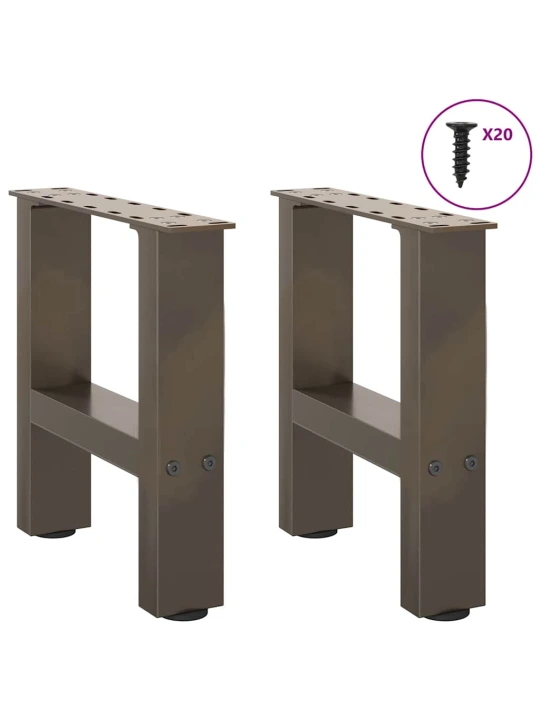 Nohy konferenčního stolku z přírodní oceli 2 ks 40 x (30-31) cm ocel