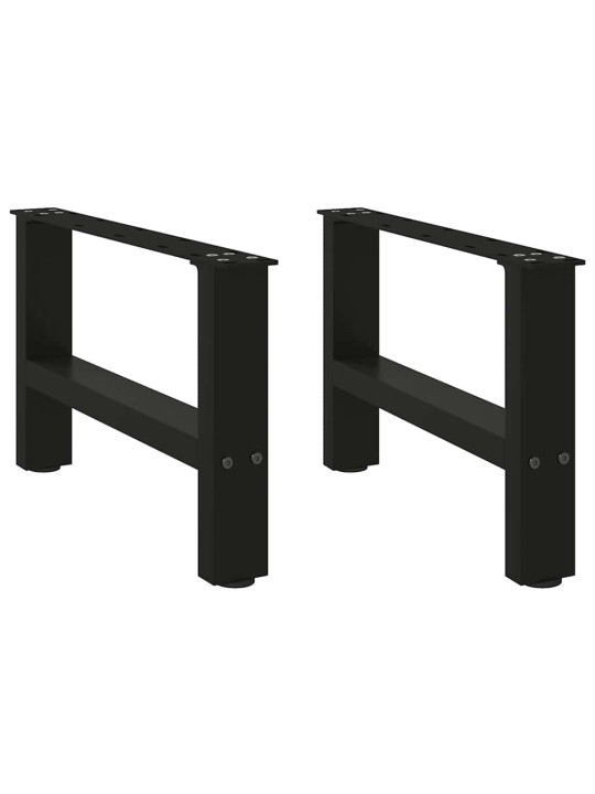 Nohy konferenčního stolku černé 2 ks 50 x (30-31) cm ocelové