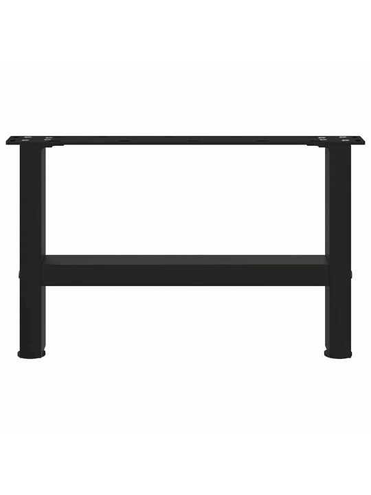 Nohy konferenčního stolku černé 2 ks 50 x (30-31) cm ocelové