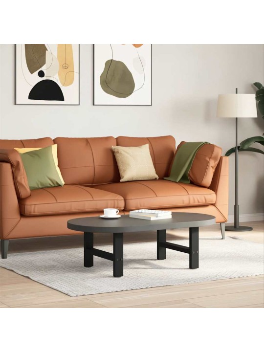 Nohy konferenčního stolku černé 2 ks 50 x (30-31) cm ocelové