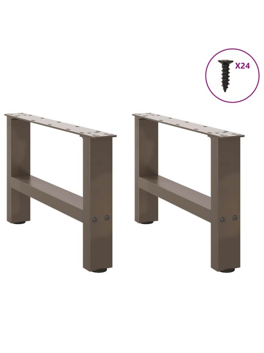 Nohy konferenčního stolku z přírodní oceli 2 ks 50 x (30-31) cm ocel