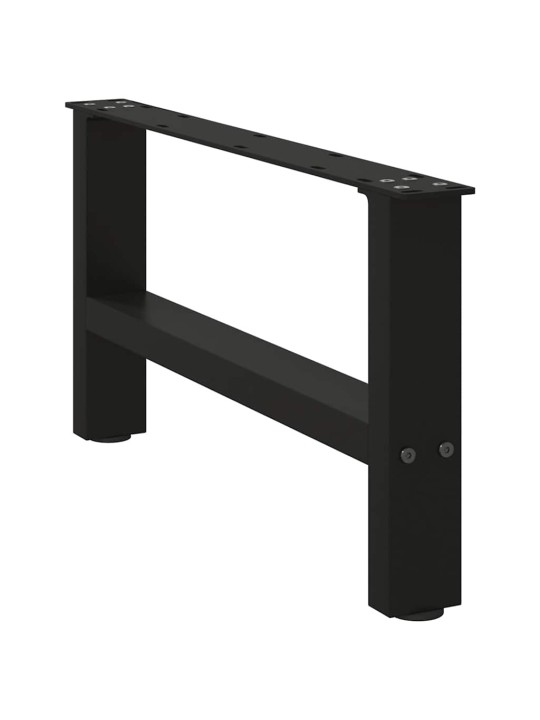 Nohy konferenčního stolku černé 2 ks 60 x (30-31) cm ocelové