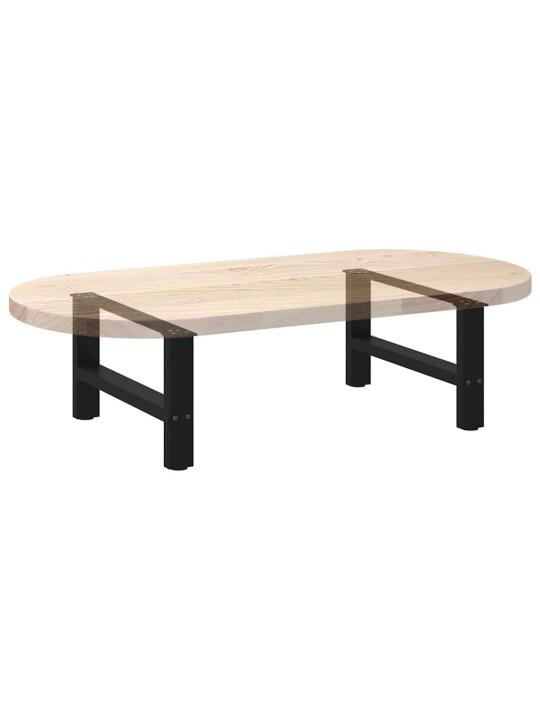 Nohy konferenčního stolku černé 2 ks 60 x (30-31) cm ocelové