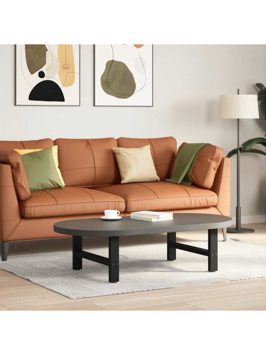Nohy konferenčního stolku černé 2 ks 60 x (30-31) cm ocelové
