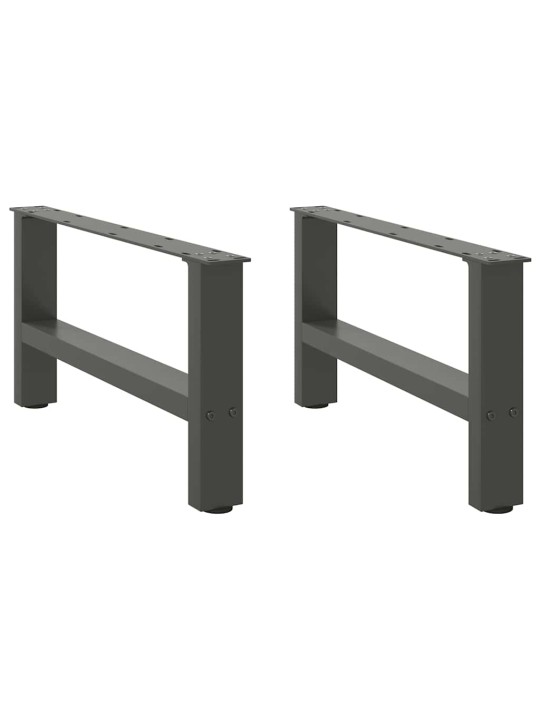 Nohy konferenčního stolku antracitové 2 ks 60 x (30-31) cm ocelové