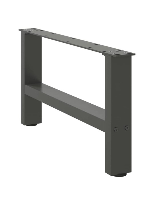 Nohy konferenčního stolku antracitové 2 ks 60 x (30-31) cm ocelové